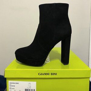 Gianni Bini Kianne Suede Platform Block Heel Booties